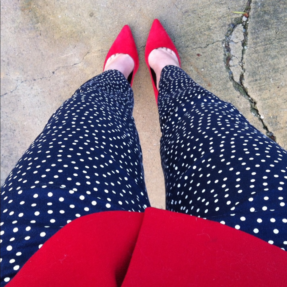 BCBGeneration red suede heels